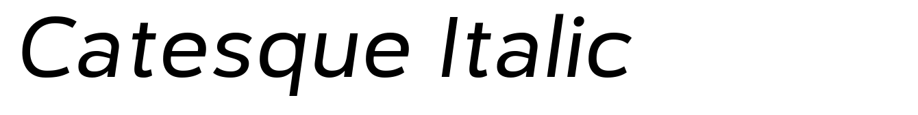 Catesque Italic